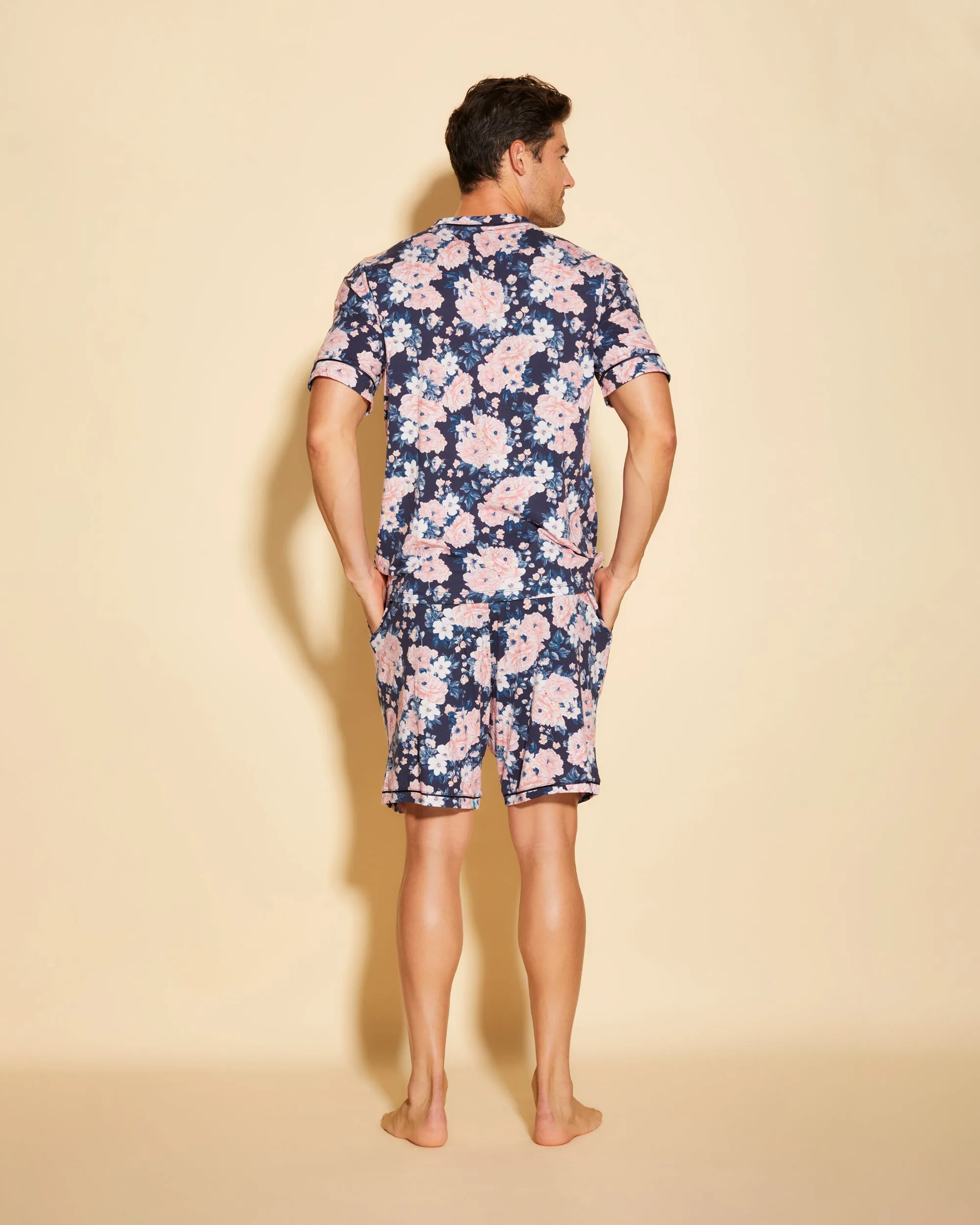 Kurzärmeliges Top & Shorts Pyjama-Set Für Männer