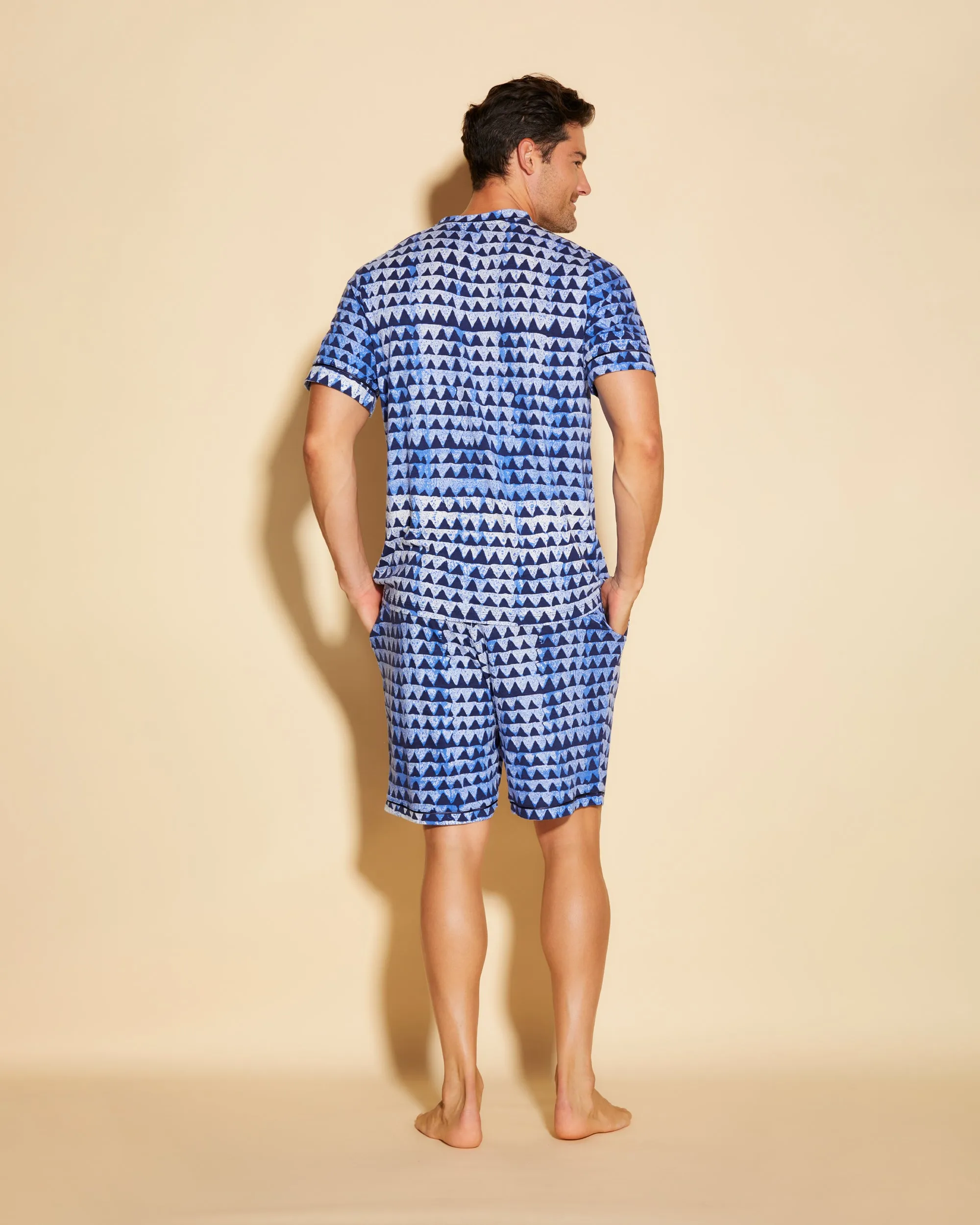 Kurzärmeliges Top & Shorts Pyjama-Set Für Männer