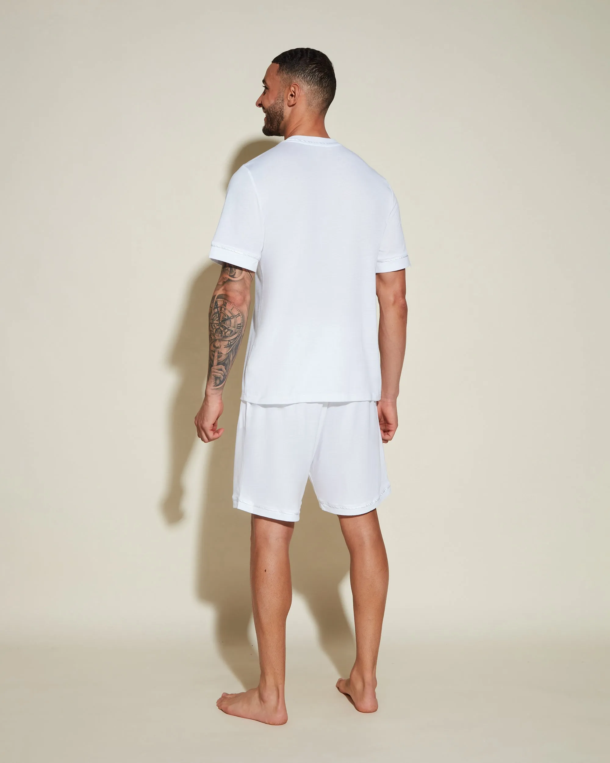 Kurzärmeliges Top & Shorts Pyjama-Set Für Männer