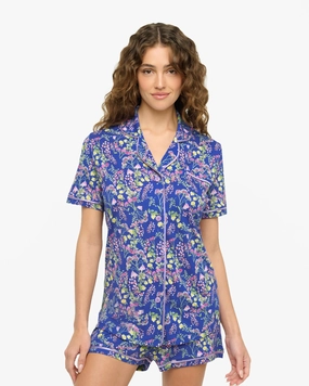 Kurzrmeliges Top & Boxer Pyjama-Set