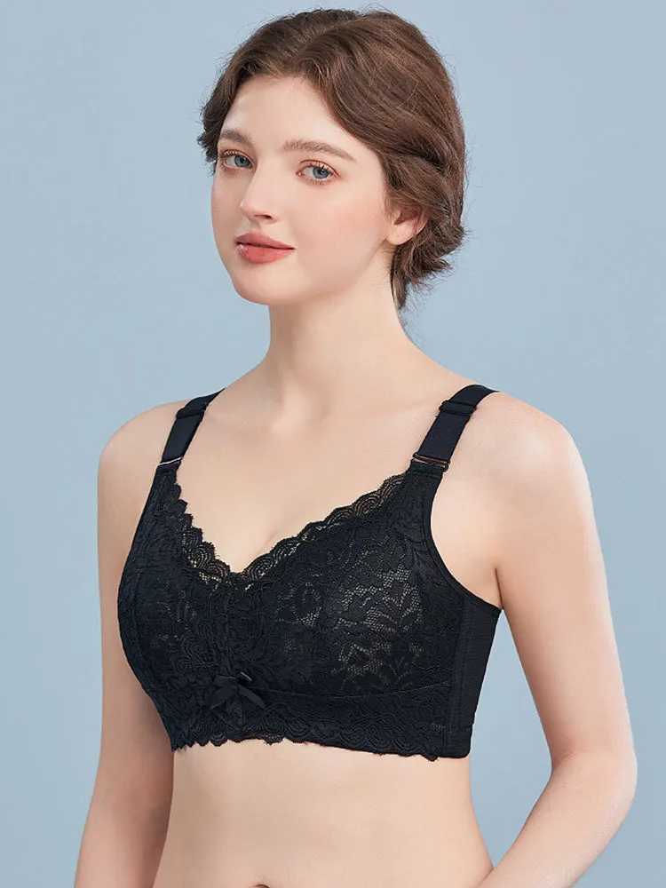 Lace Breathable Wirefree Minimizer Bra