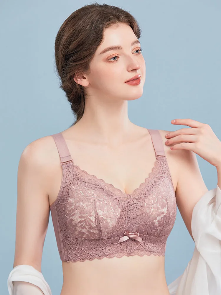 Lace Breathable Wirefree Minimizer Bra