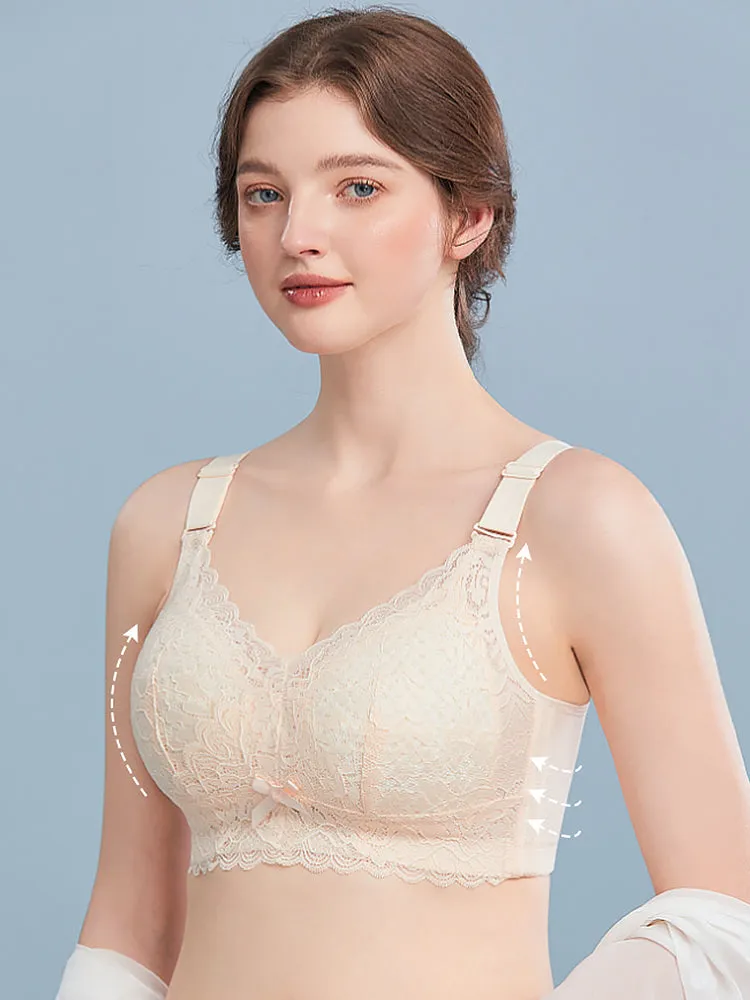 Lace Breathable Wirefree Minimizer Bra