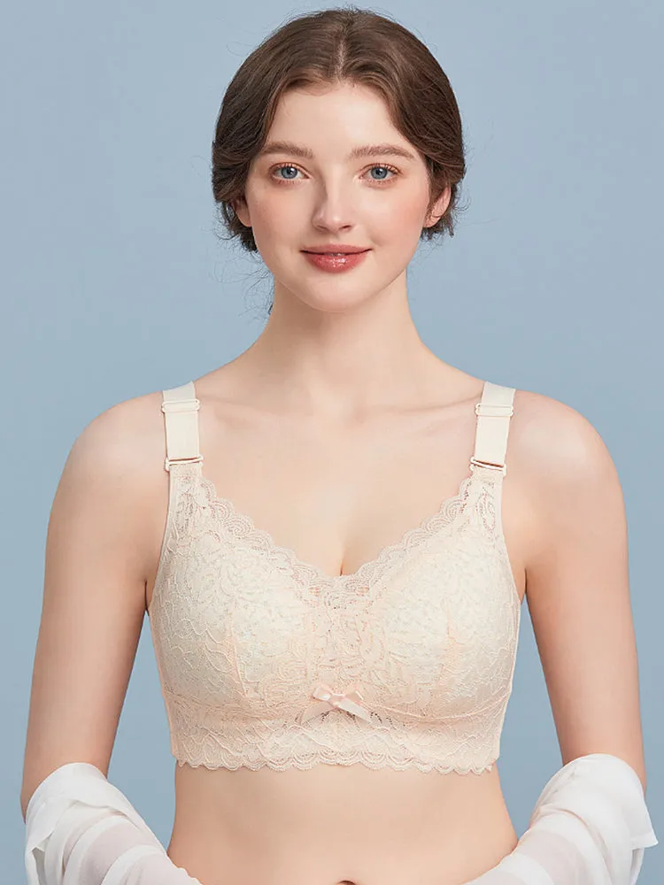 Lace Breathable Wirefree Minimizer Bra