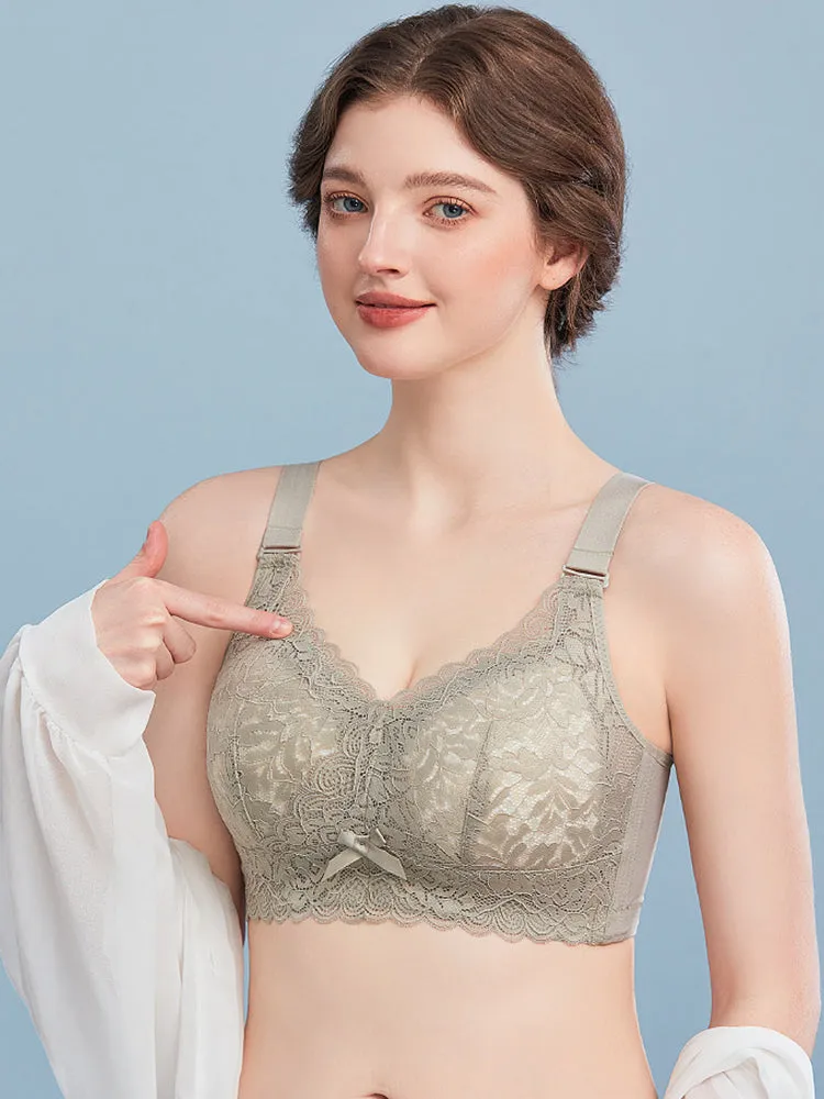 Lace Breathable Wirefree Minimizer Bra