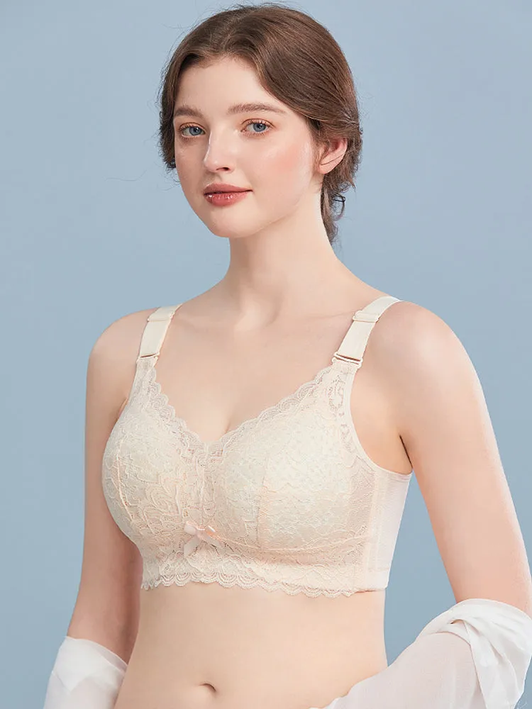 Lace Breathable Wirefree Minimizer Bra
