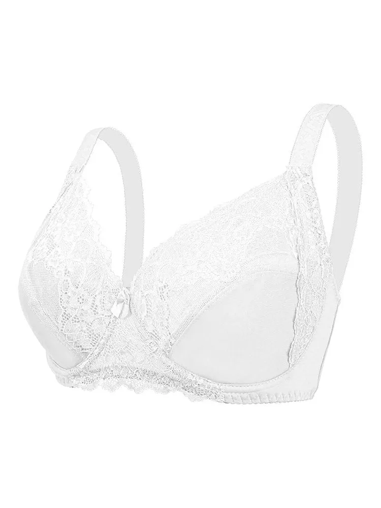 Lace Deep Plunge Ultra-thin Minimizer Bra