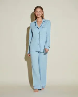 Langärmeliges Top & Boxer Pyjama-Set