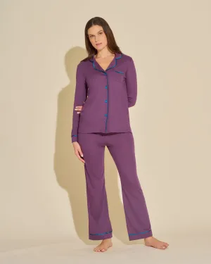 Langärmeliges Top & Boxer Pyjama-Set