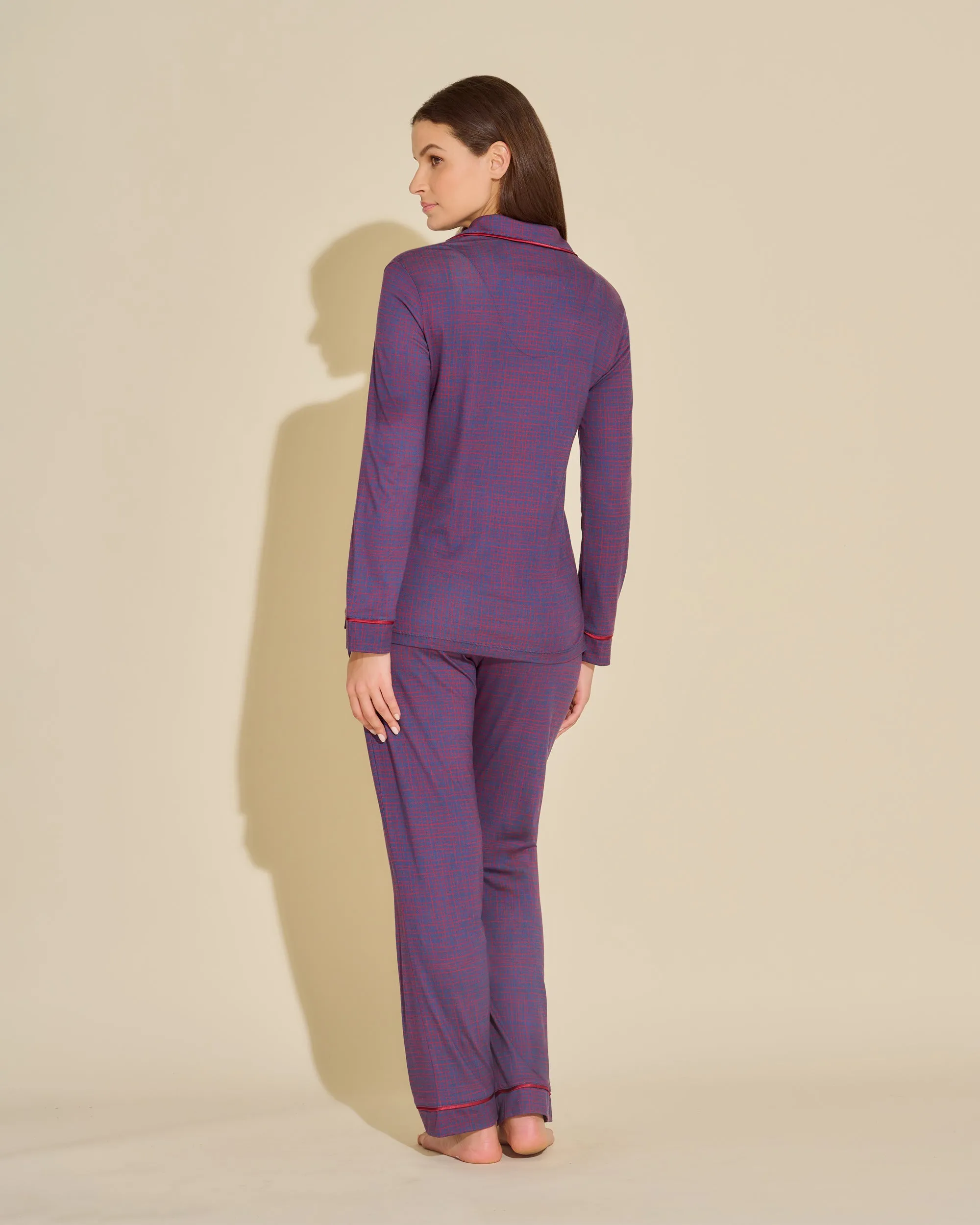 Langärmeliges Top & Hose Pyjama-Set