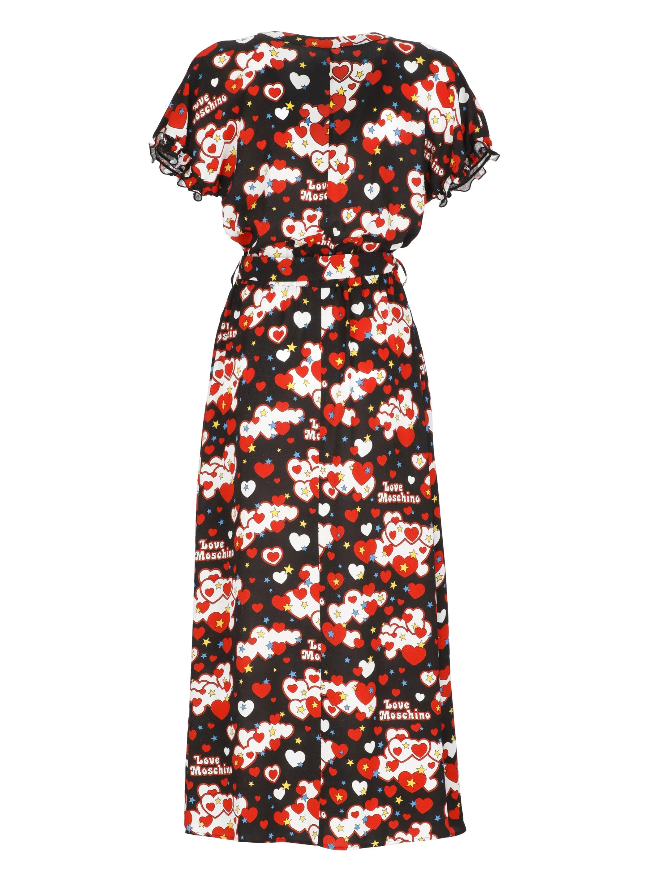 Love Moschino Allover Floral Printed V-Neck Dress