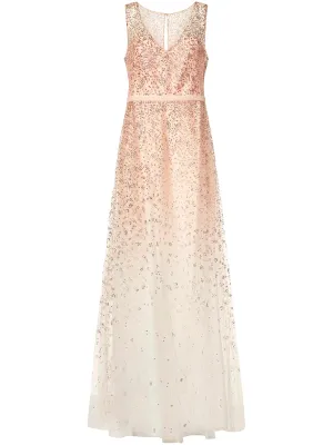 Marchesa Notte Sleeveless V-Neck Dress