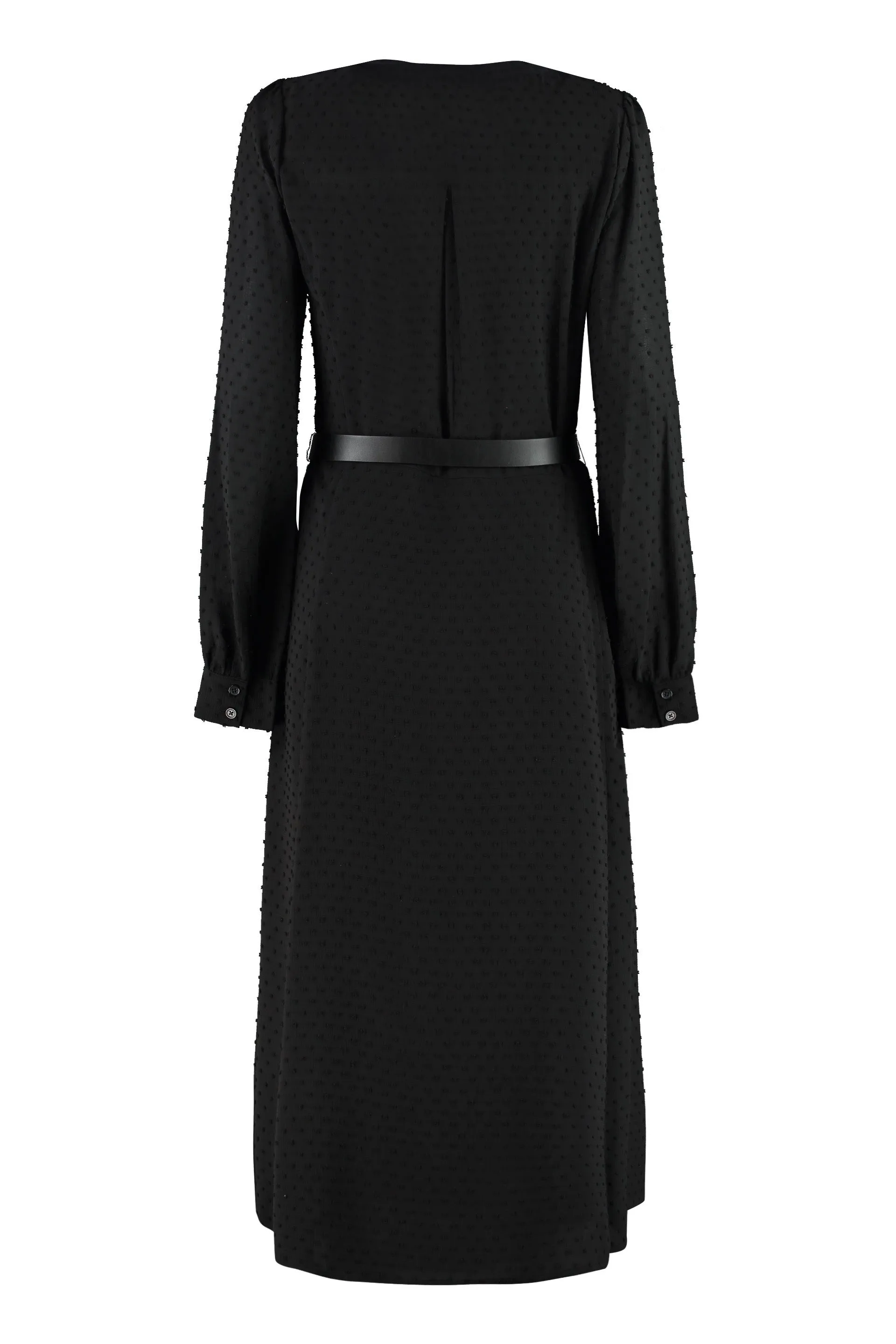 Michael Michael Kors Belted V-Neck Dress