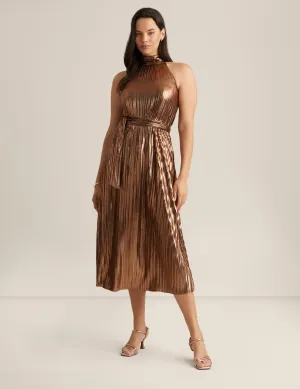 Mock Neck Halter Midi