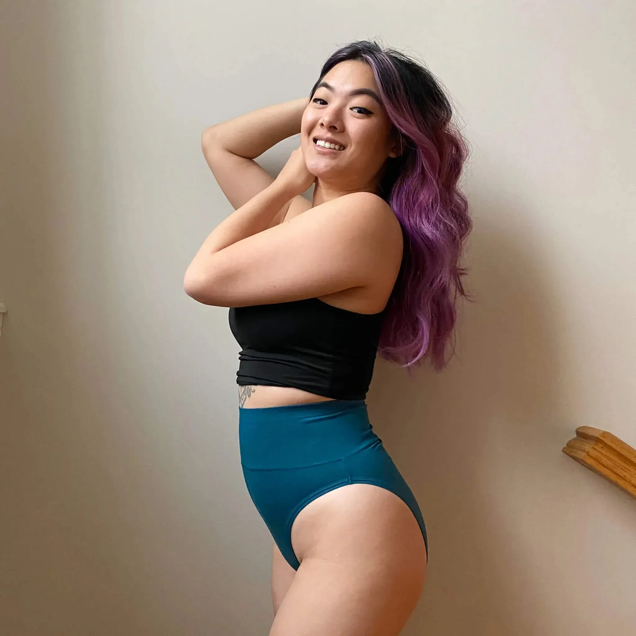Organic Cotton Super High Leg Panties - Aurora