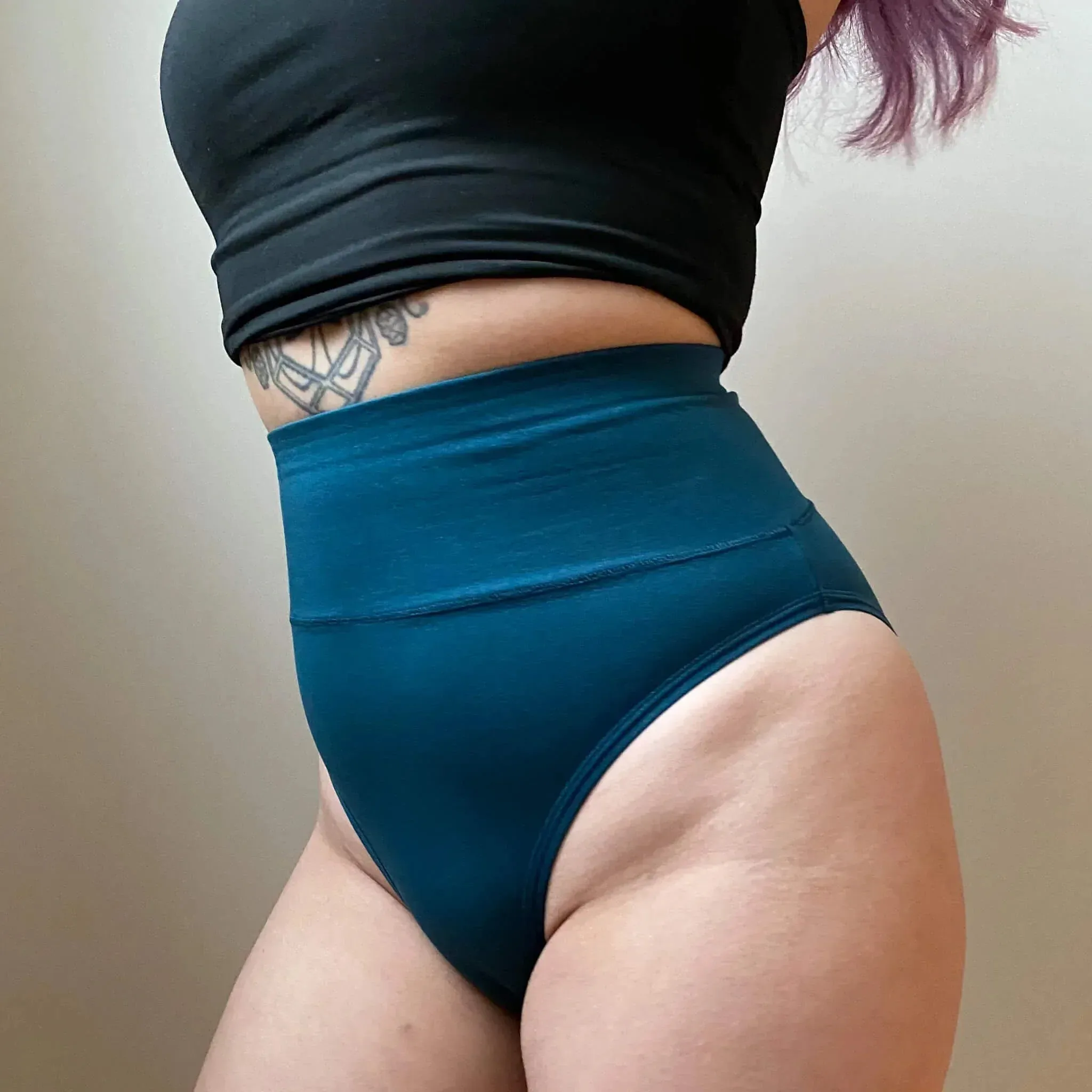 Organic Cotton Super High Leg Panties - Aurora