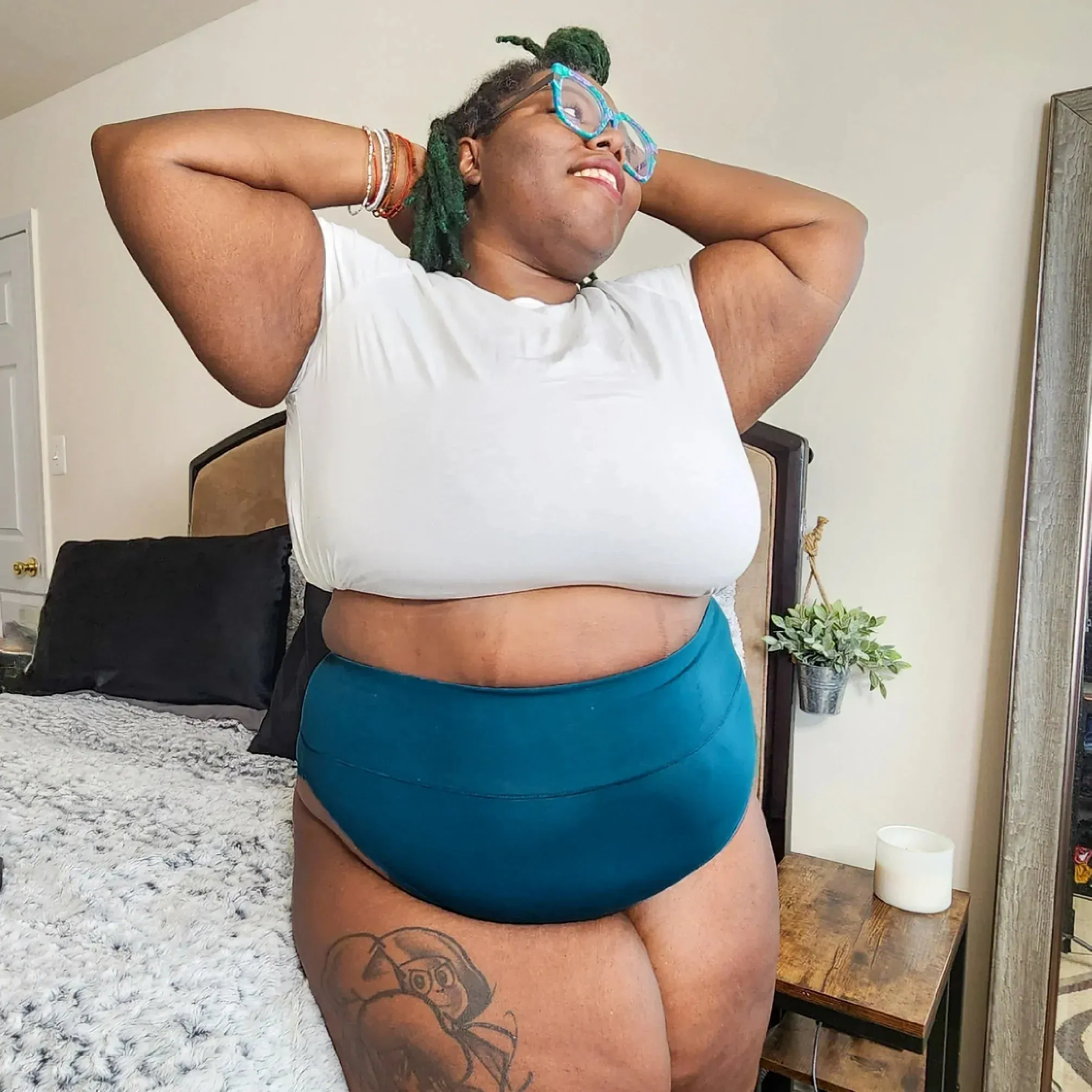 Organic Cotton Super High Leg Panties - Aurora