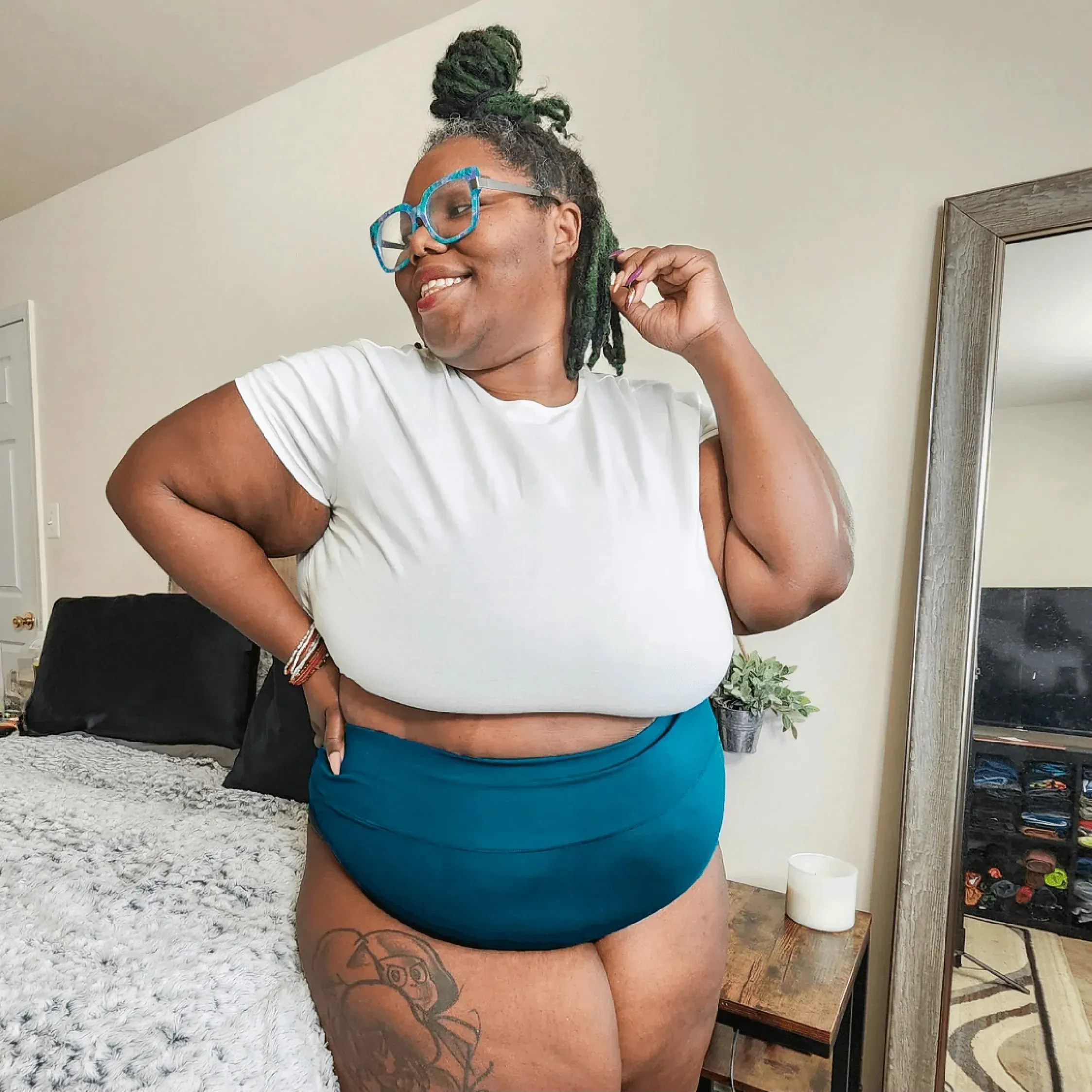Organic Cotton Super High Leg Panties - Aurora