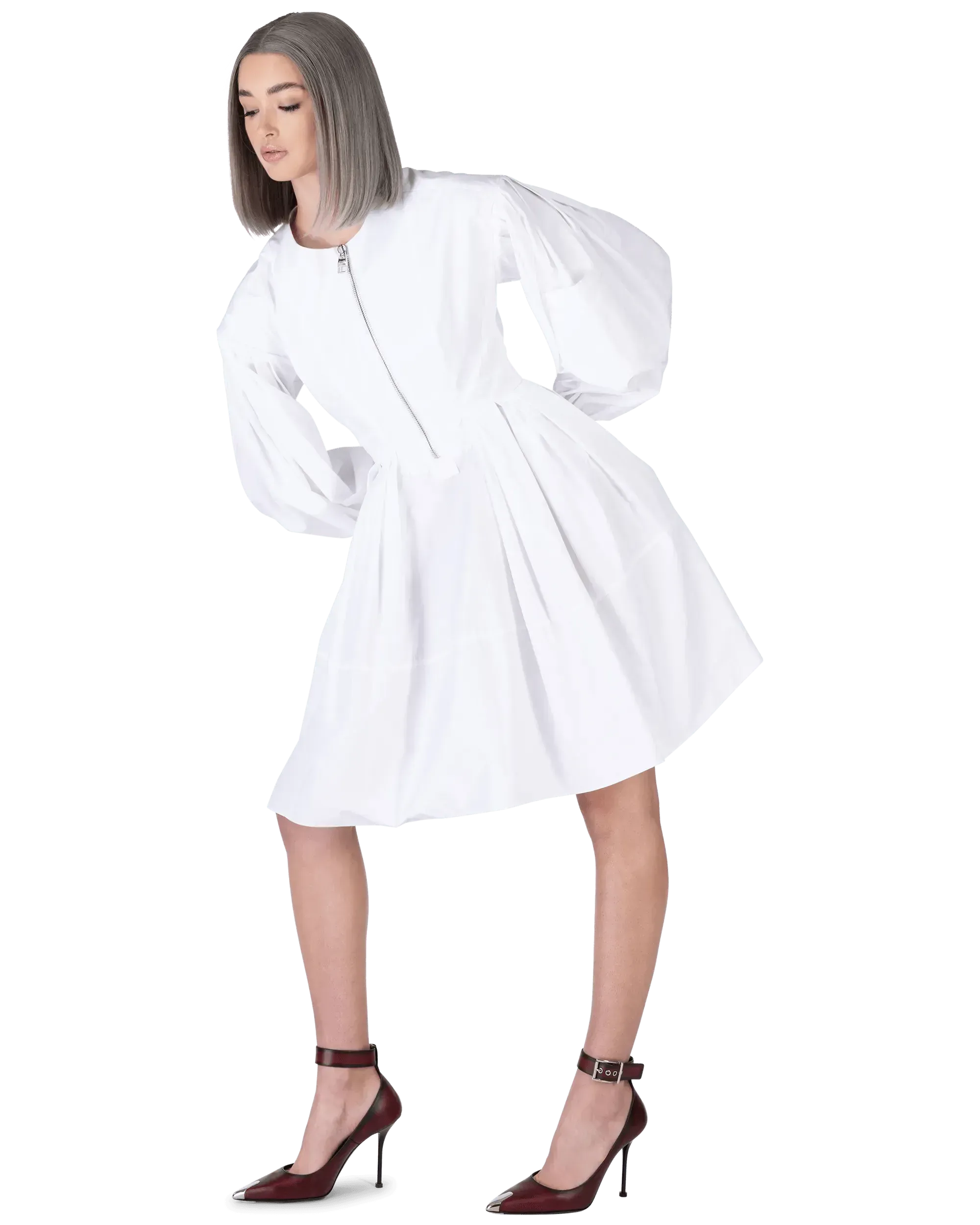 Organic Heavy Poplin Drop Cocoon Dress