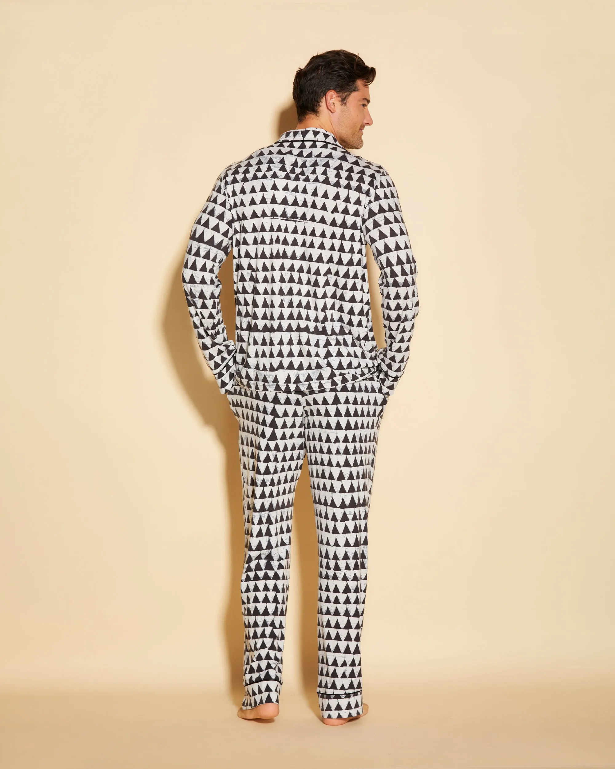 Pigiama Classico Da Uomo Con Top  Maniche Lunghe E Pantaloni