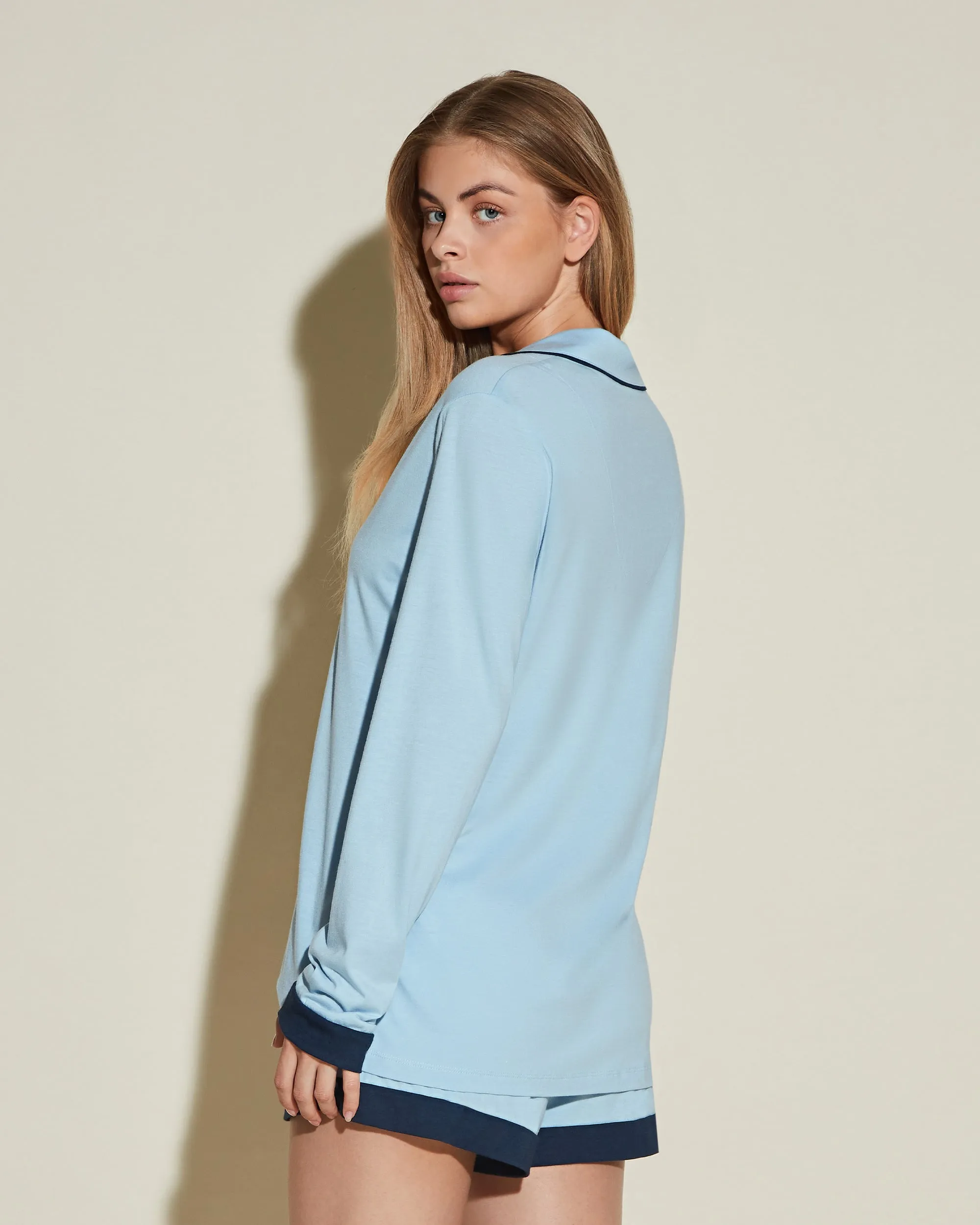 Pigiama Con Top A Maniche Lunghe E Boxer