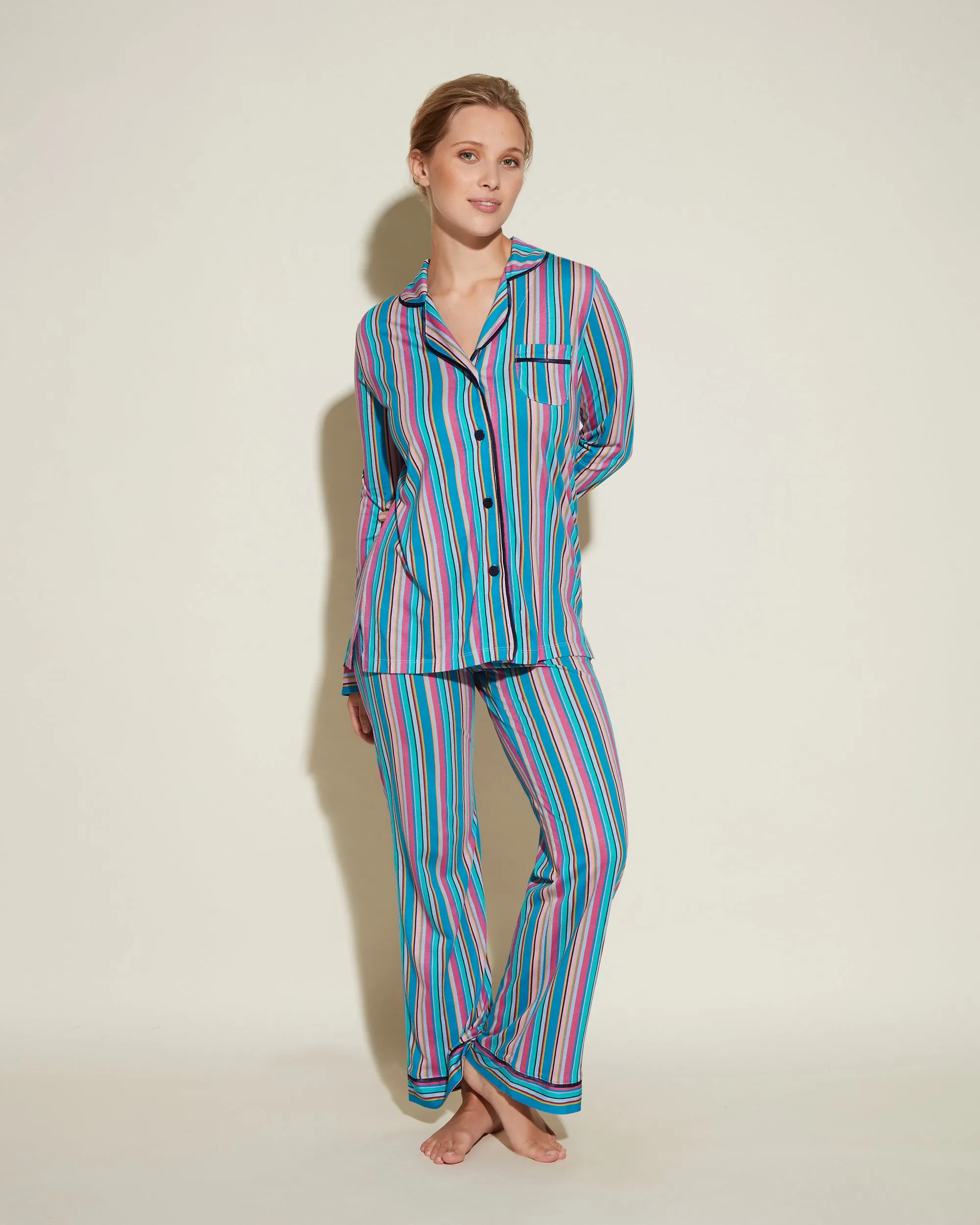 Pigiama Con Top A Maniche Lunghe E Pantaloni