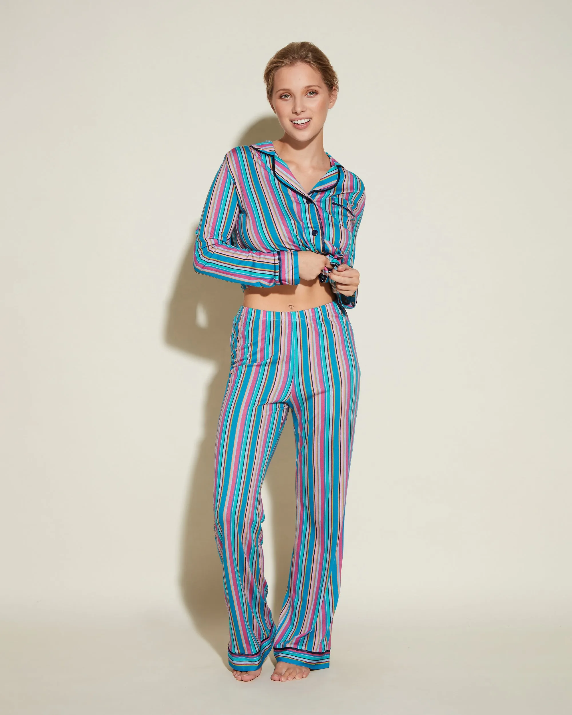 Pigiama Con Top A Maniche Lunghe E Pantaloni