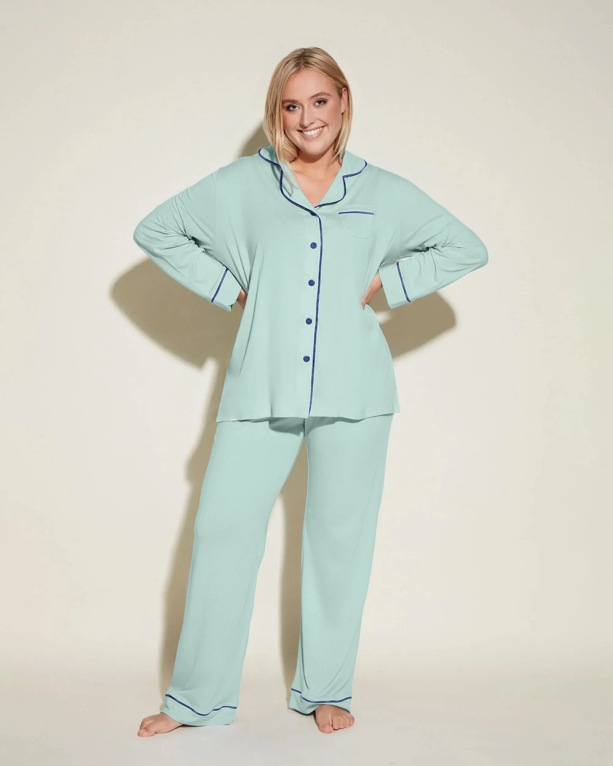 Pigiama Con Top A Maniche Lunghe E Pantaloni