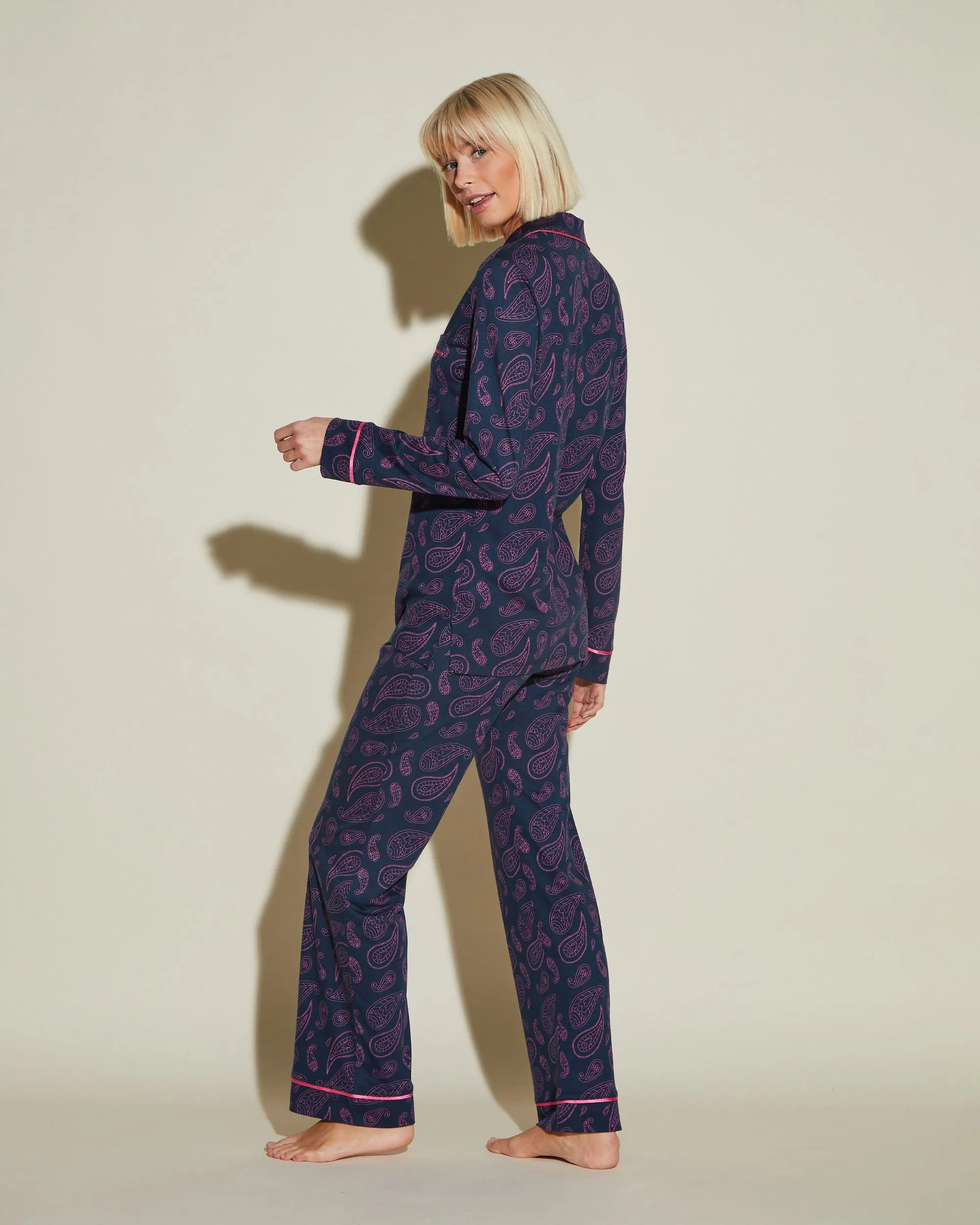 Pigiama Con Top A Maniche Lunghe E Pantaloni