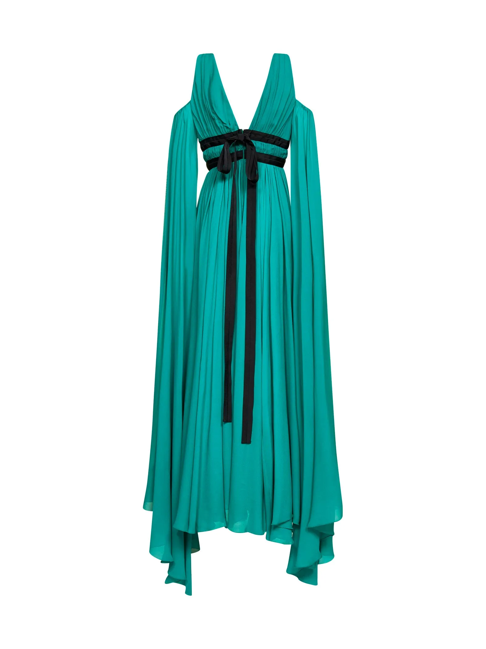 Pinko Plunging V-Neck Maxi Dress