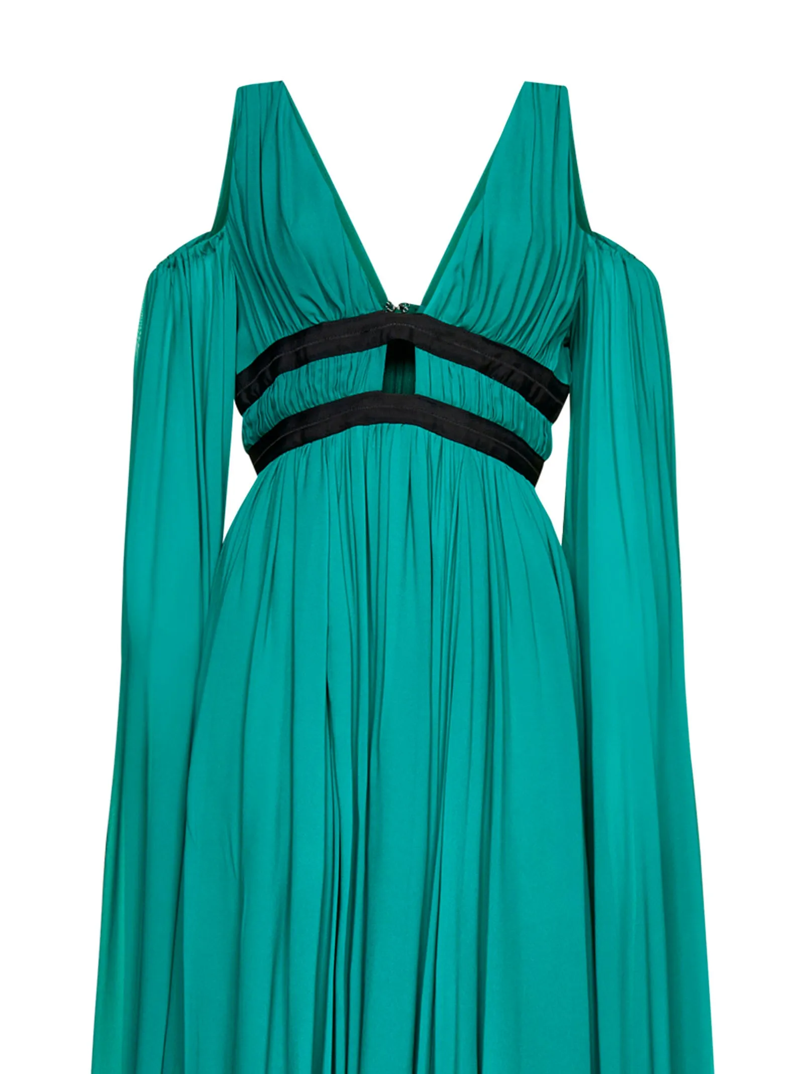 Pinko Plunging V-Neck Maxi Dress