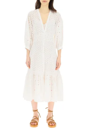 Pinko V-Neck Midi Shirt Dress