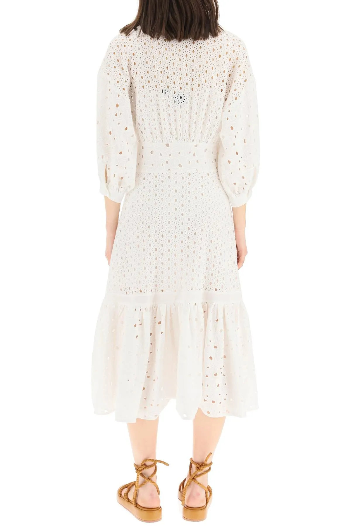 Pinko V-Neck Midi Shirt Dress