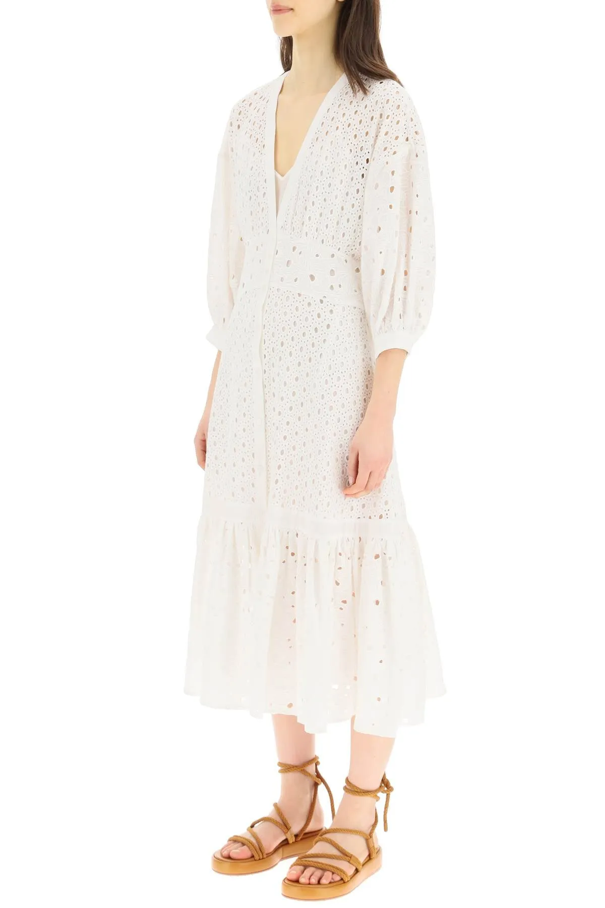 Pinko V-Neck Midi Shirt Dress