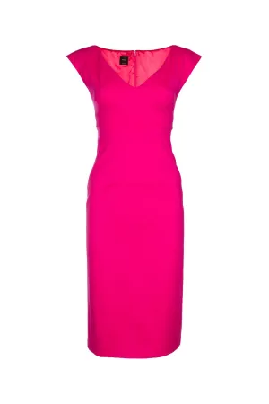 Pinko V-Neck Short-Sleeved Midi Dress
