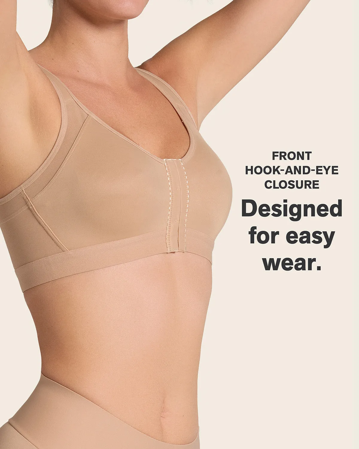 Post-Surgical Wireless Bra with Front Closure