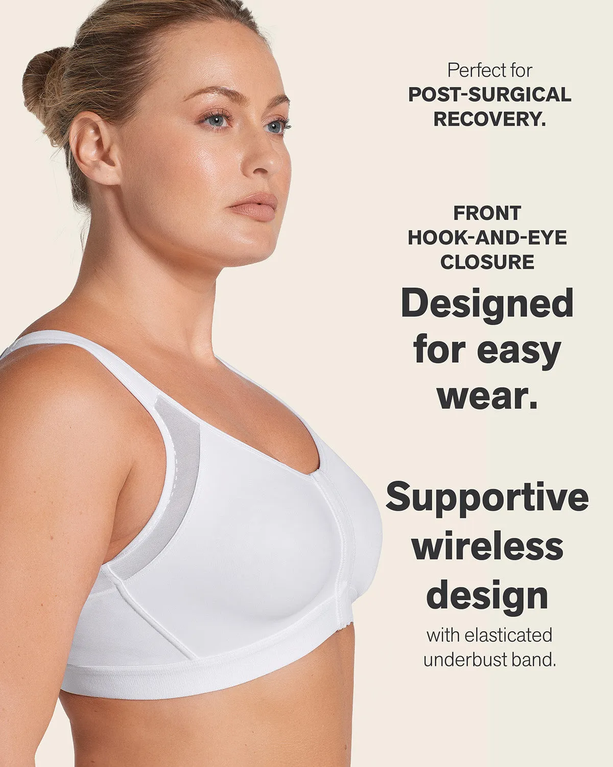 Post-Surgical Wireless Bra with Front Closure