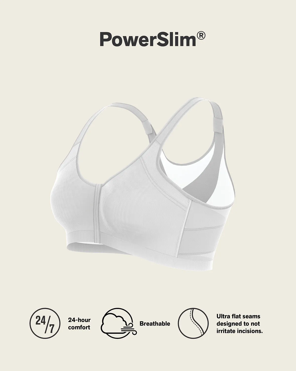 Post-Surgical Wireless Bra with Front Closure