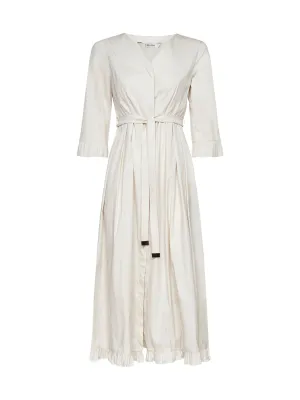 'S Max Mara V-Neck Midi Poplin Dress