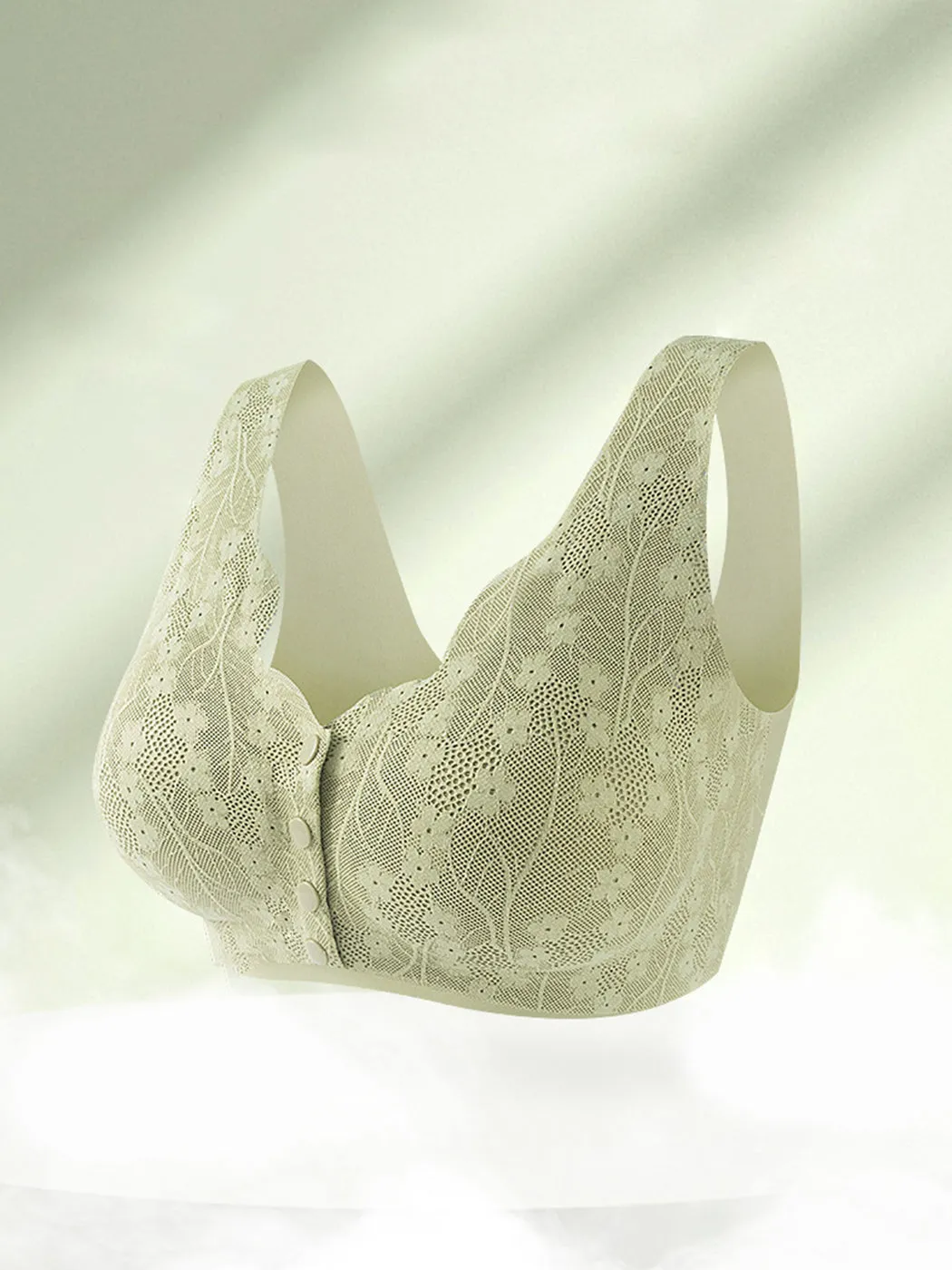 Seamless Lace Front Close Wireless Bra