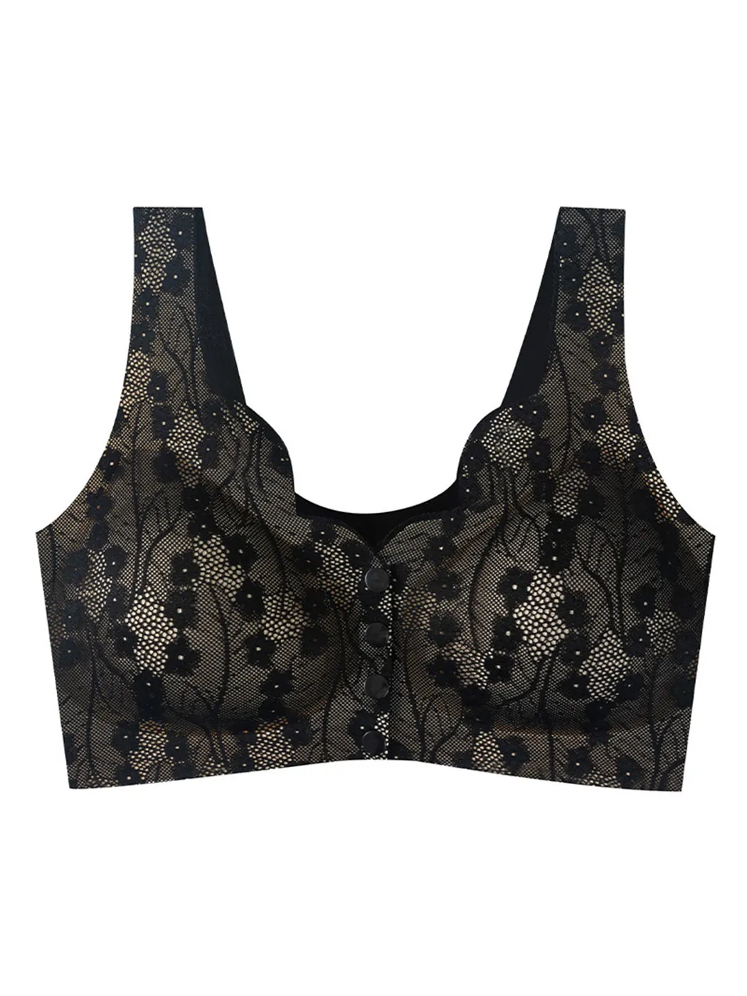 Seamless Lace Front Close Wireless Bra