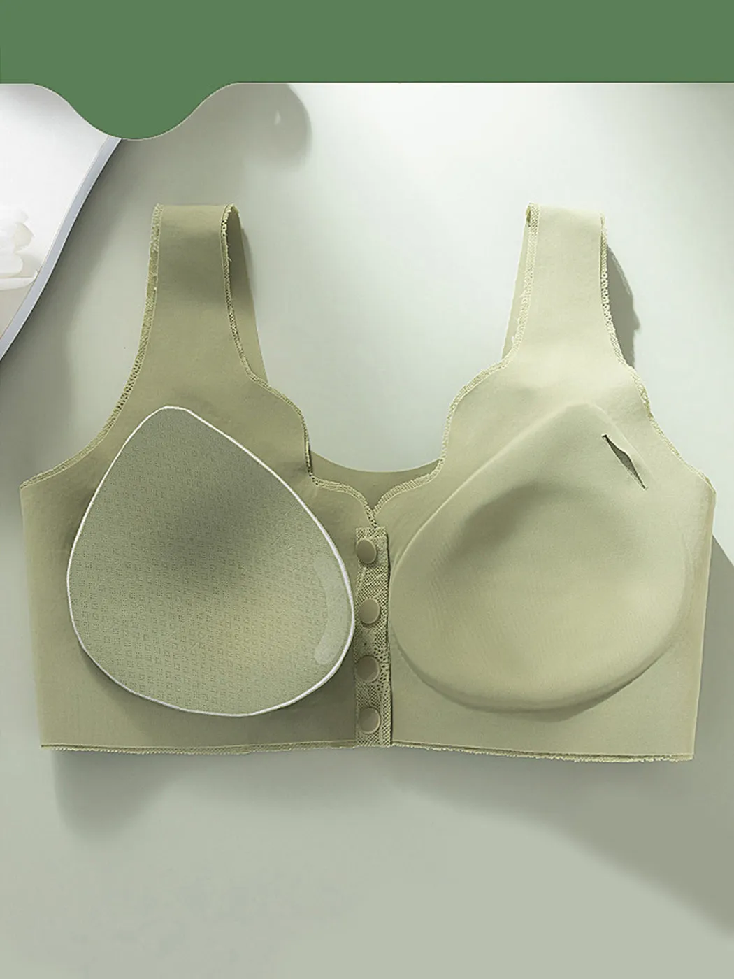 Seamless Lace Front Close Wireless Bra