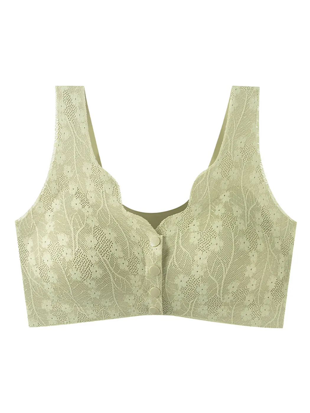 Seamless Lace Front Close Wireless Bra