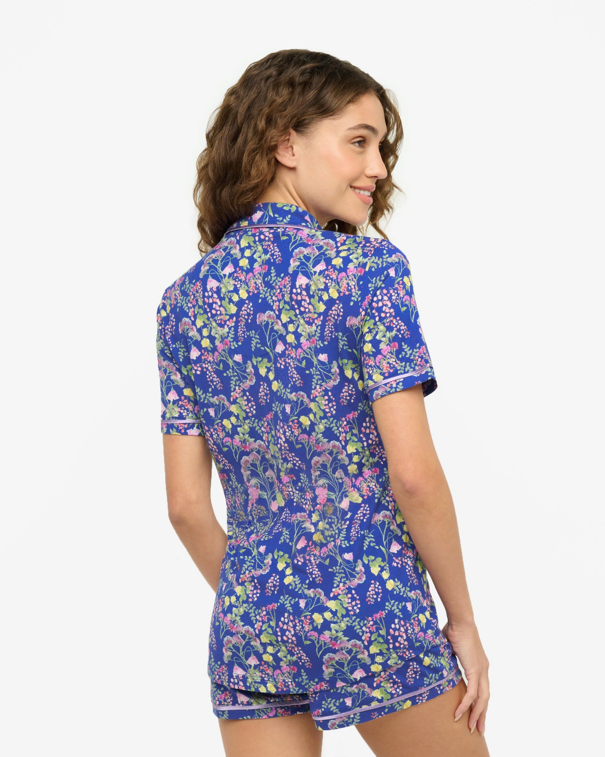 Short Sleeve Top & Boxer Pajama Set