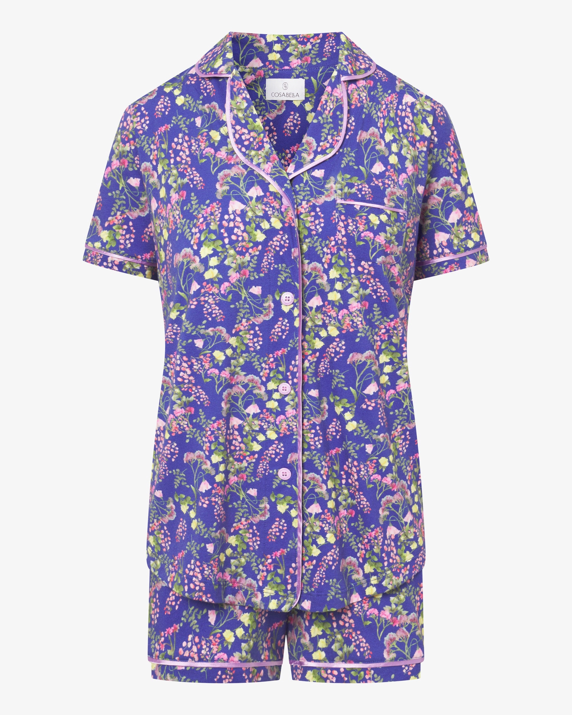 Short Sleeve Top & Boxer Pajama Set