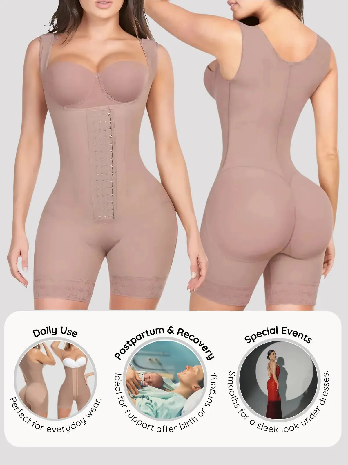 Siluet High-Compression Daily Shapewear with Boning for a Sculpted Silhouette