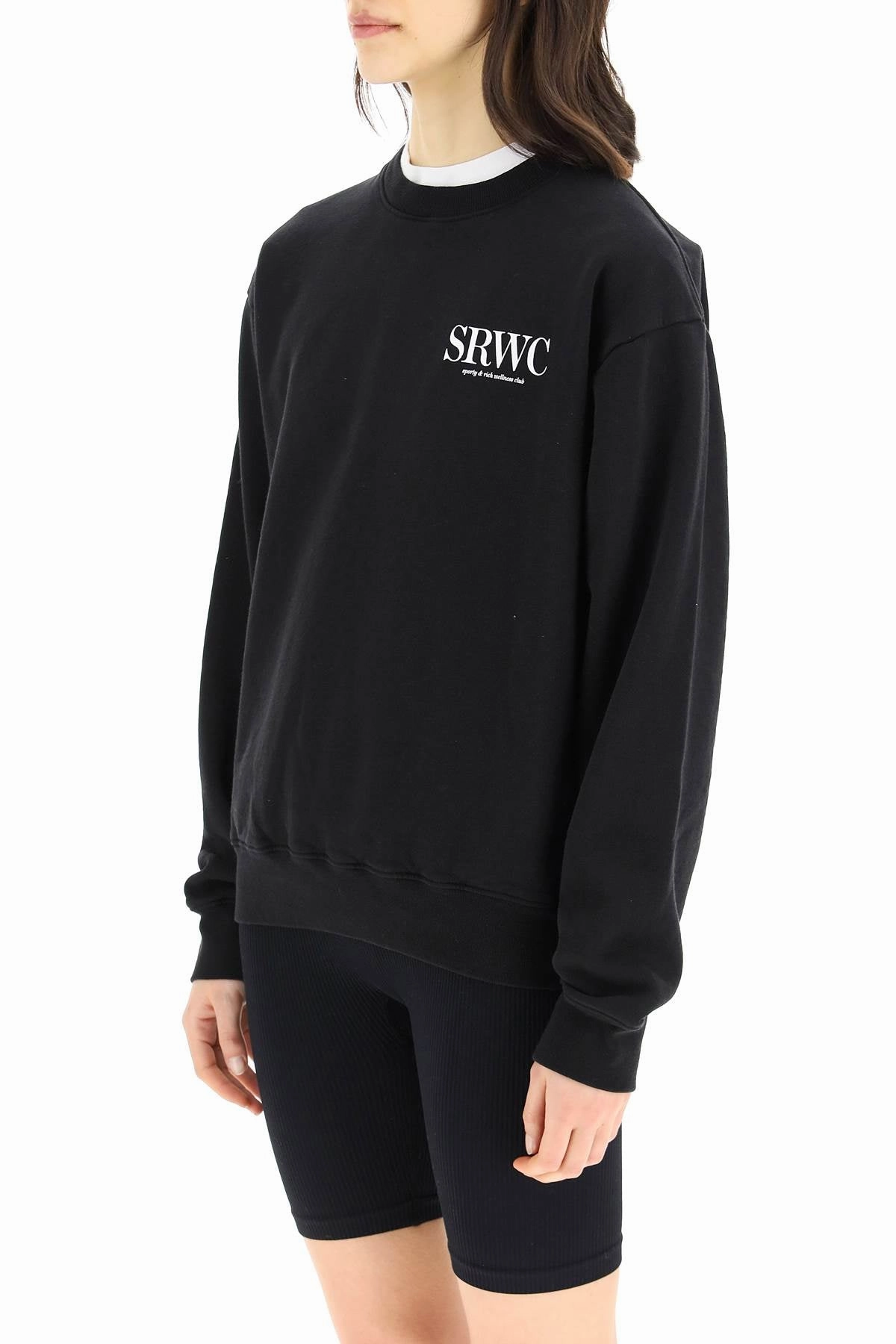 Sporty & Rich Logo Printed Crewneck Sweatshirt
