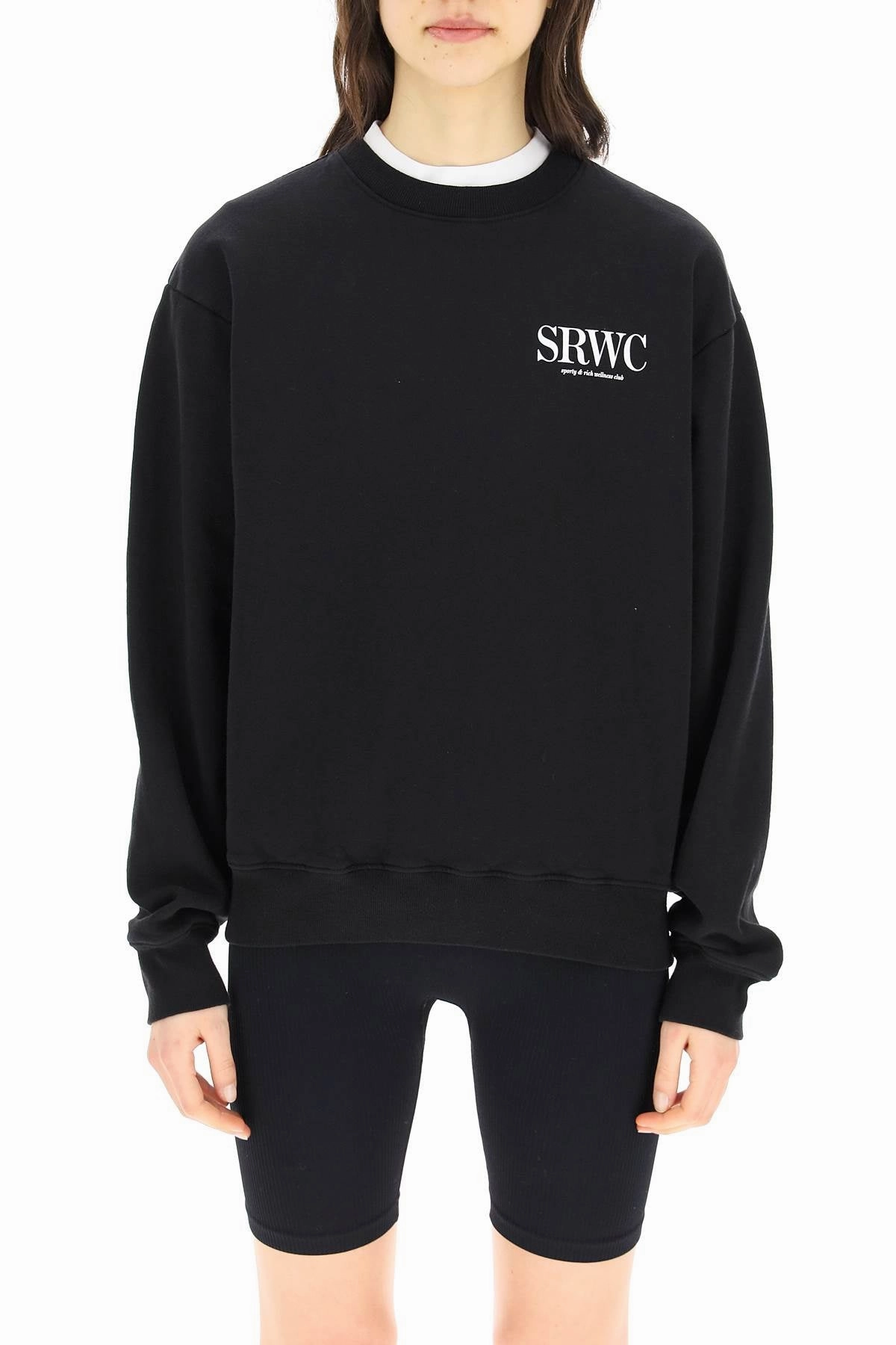 Sporty & Rich Logo Printed Crewneck Sweatshirt