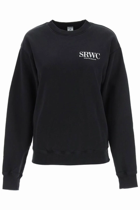 Sporty & Rich Logo Printed Crewneck Sweatshirt