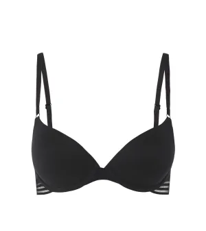 Stripe Elastic & Papertouch Push Up Bra